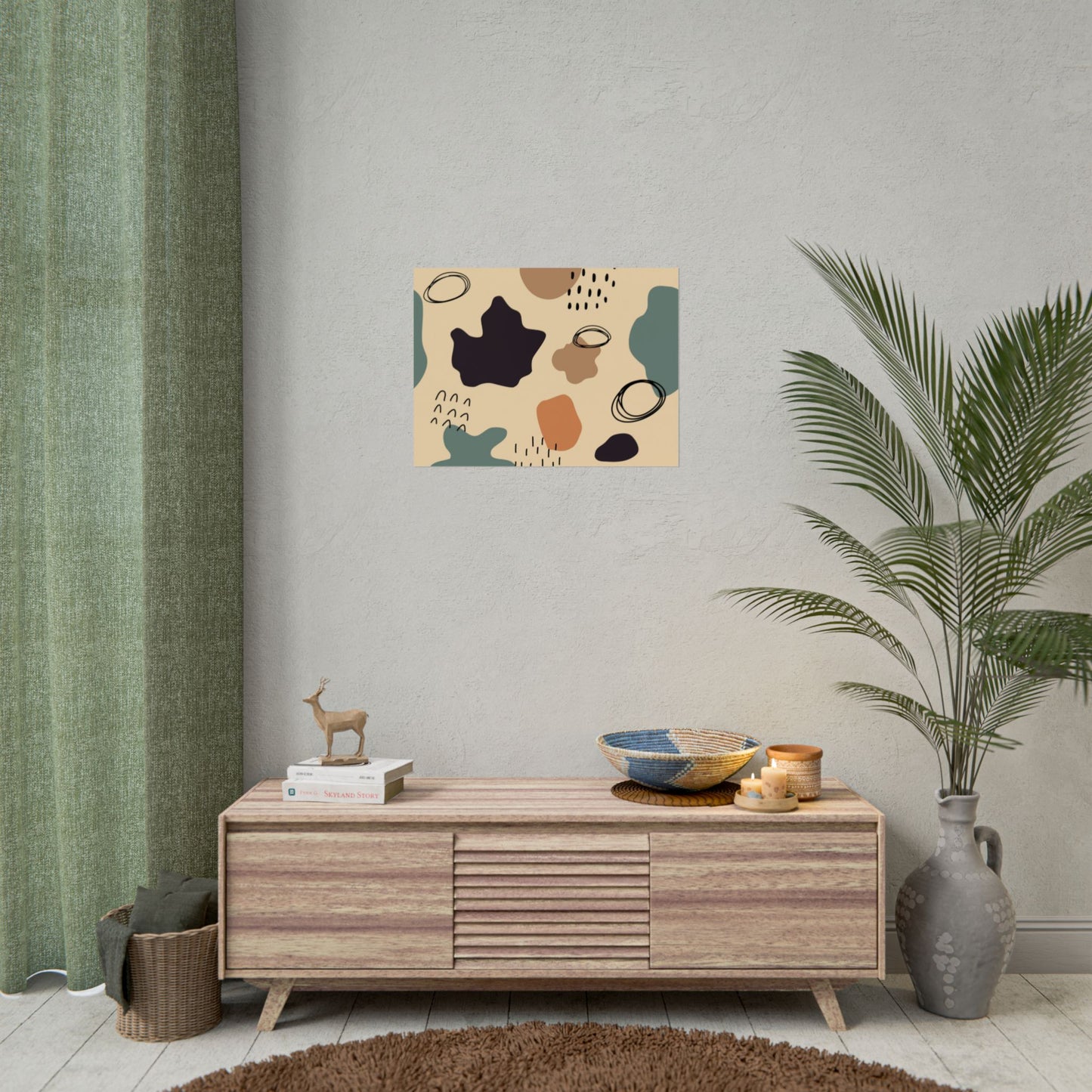 Abstract Shapes Rolled Posters - Modern Wall Art for Home Decor