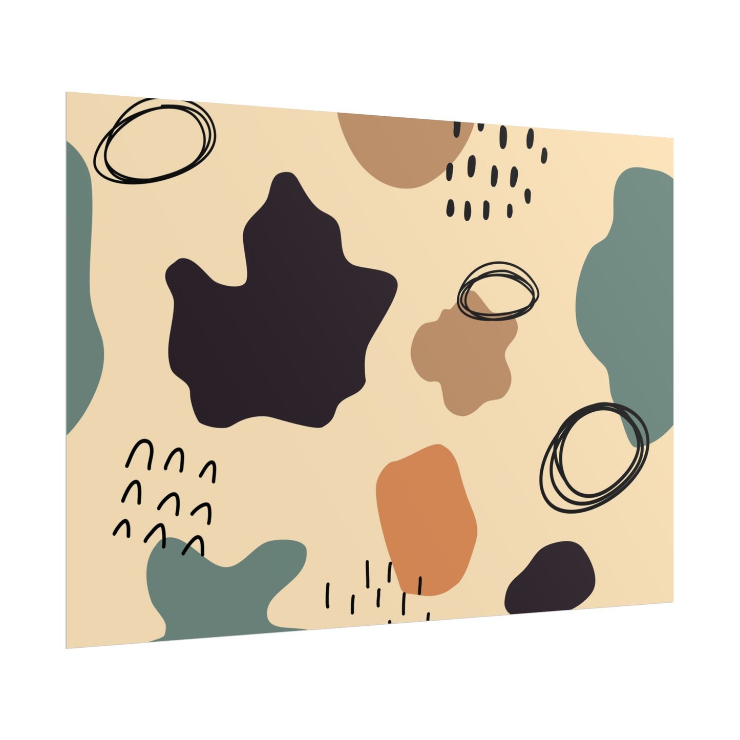 Abstract Shapes Rolled Posters - Modern Wall Art for Home Decor