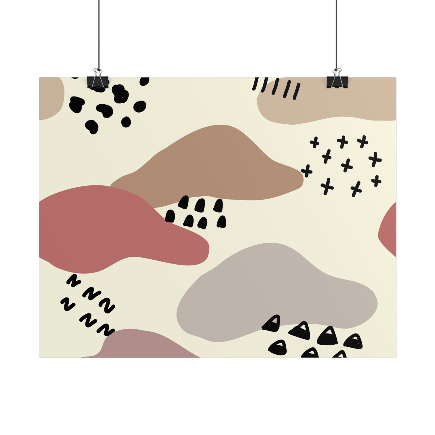 Abstract Shapes Wall Art Poster - Modern Decor for Home & Office