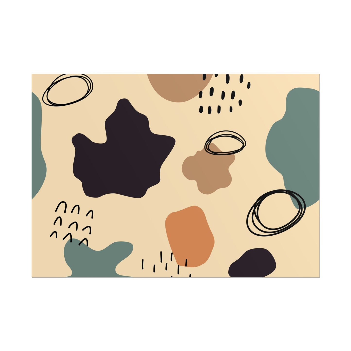 Abstract Shapes Rolled Posters - Modern Wall Art for Home Decor