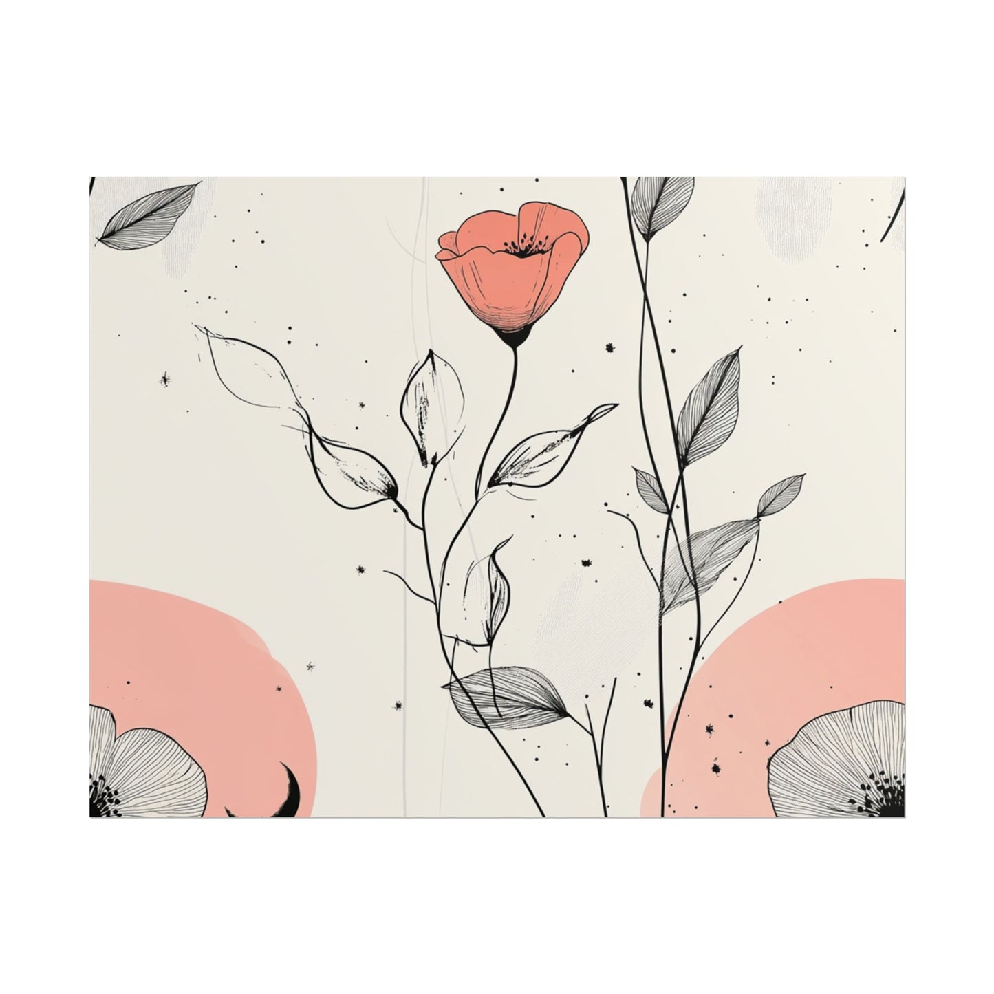 Botanical Floral Wall Art Poster - Elegant Home Decor