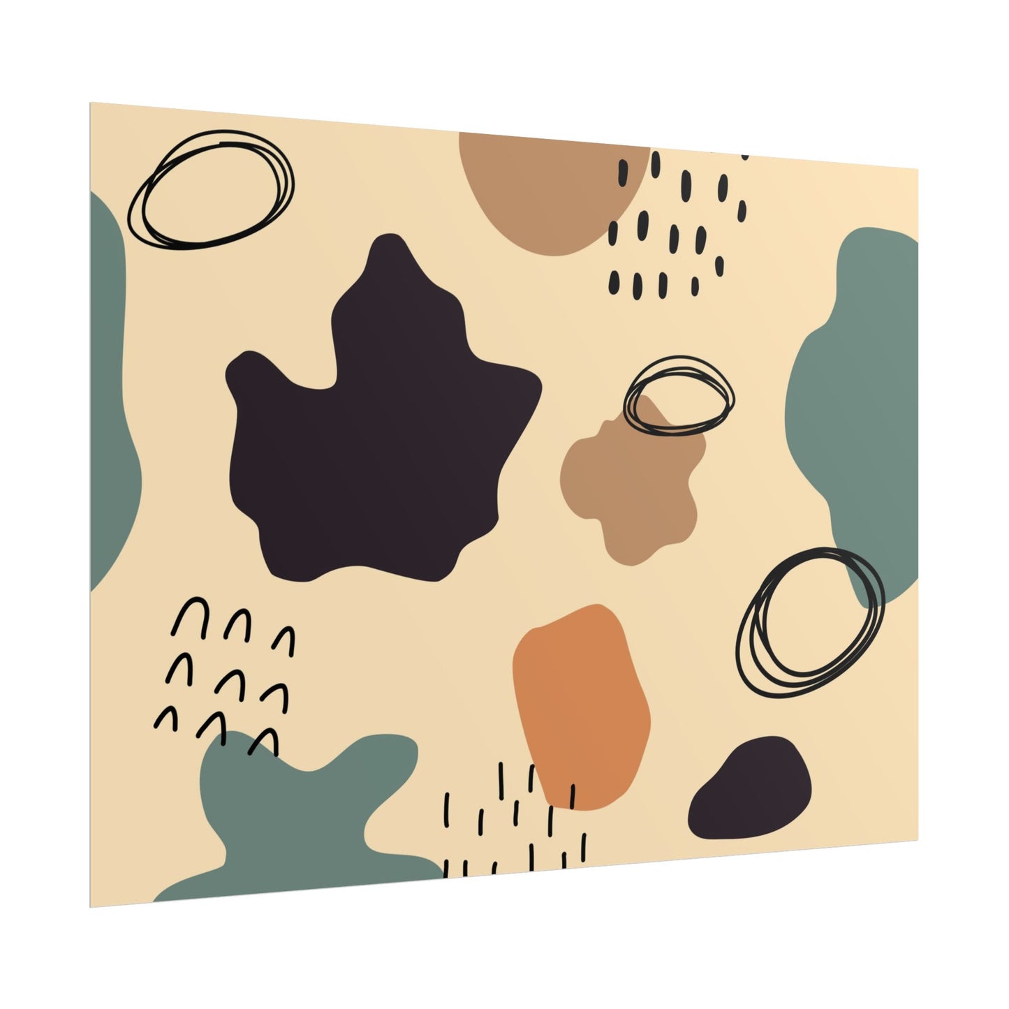 Abstract Shapes Rolled Posters - Modern Wall Art for Home Decor