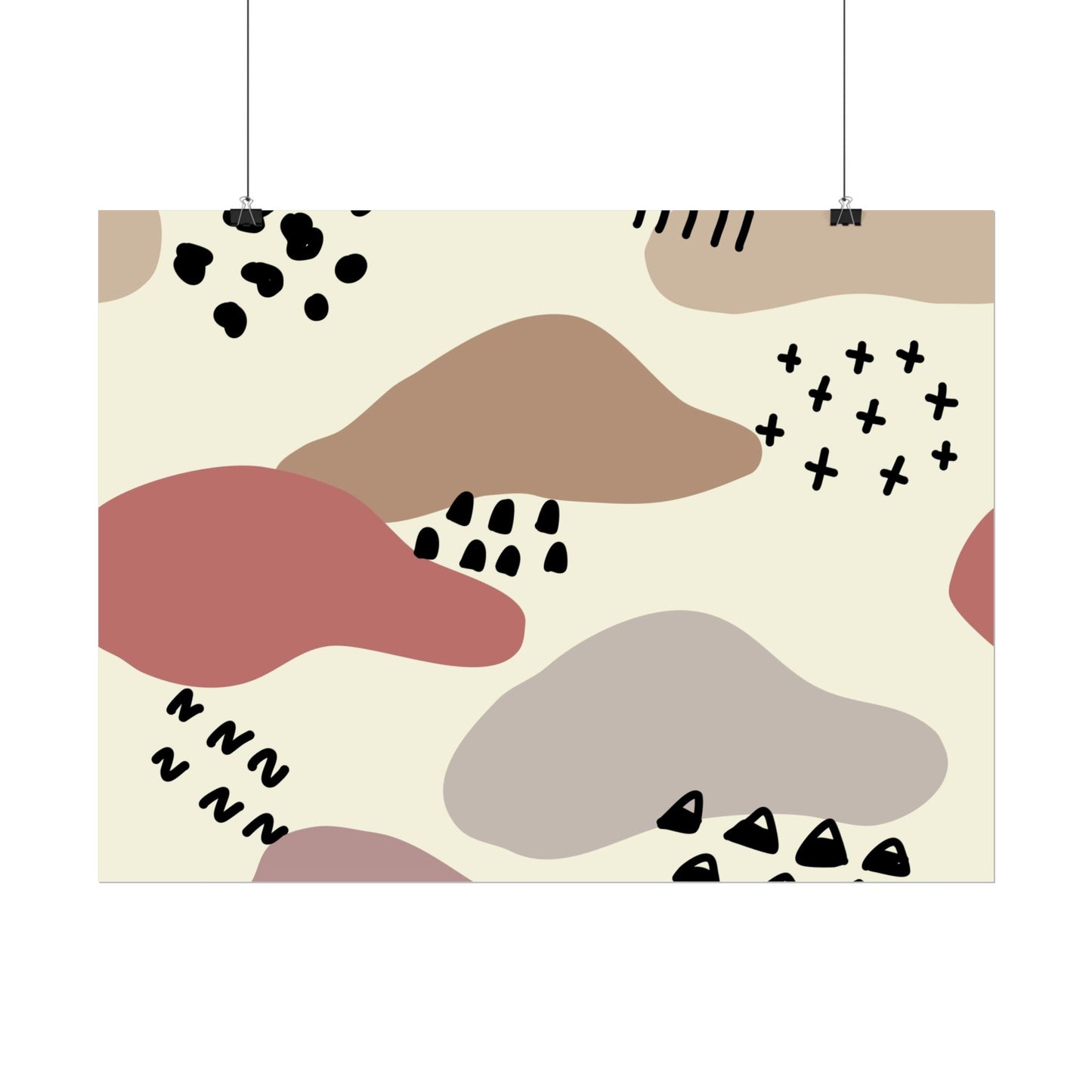 Abstract Shapes Wall Art Poster - Modern Decor for Home & Office