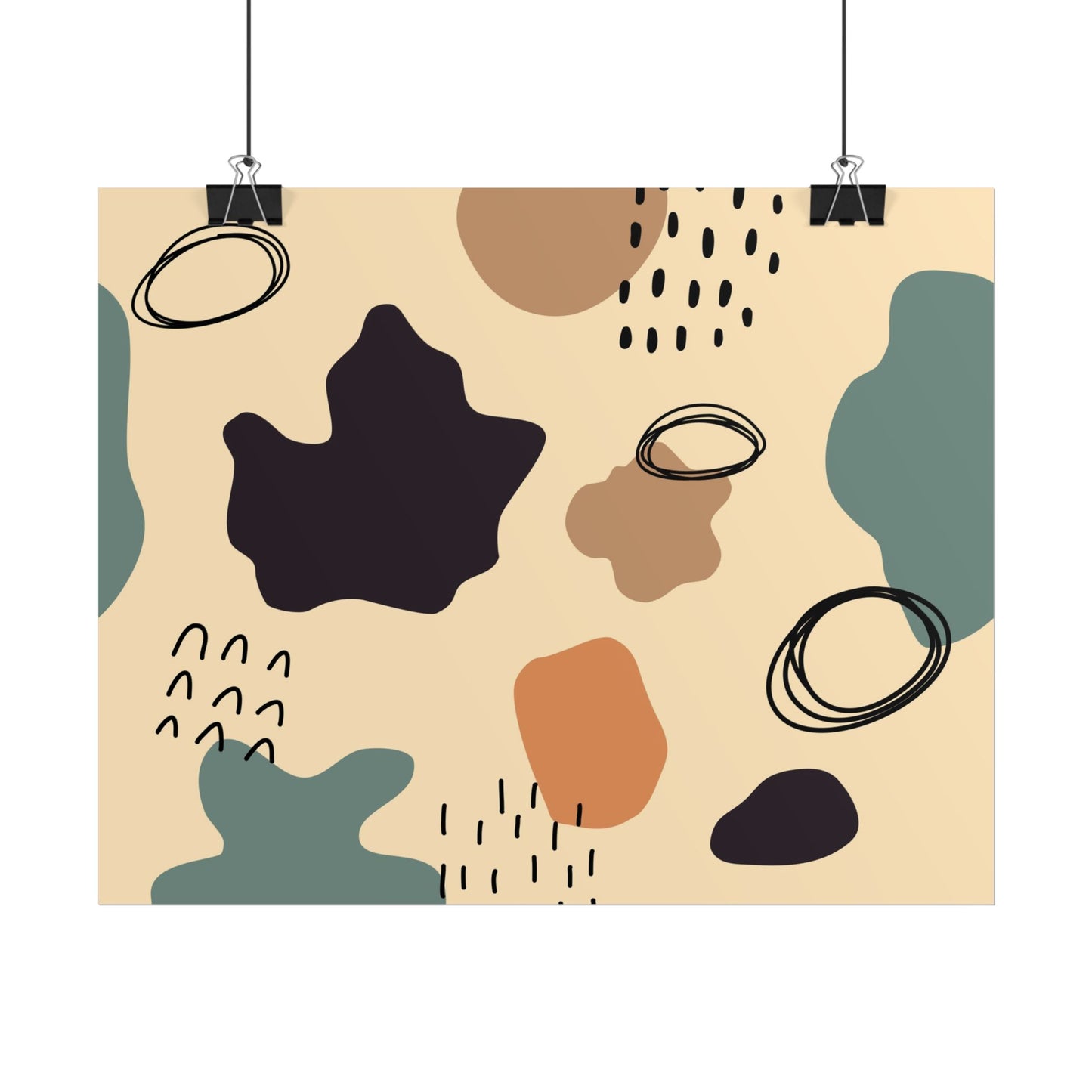 Abstract Shapes Rolled Posters - Modern Wall Art for Home Decor
