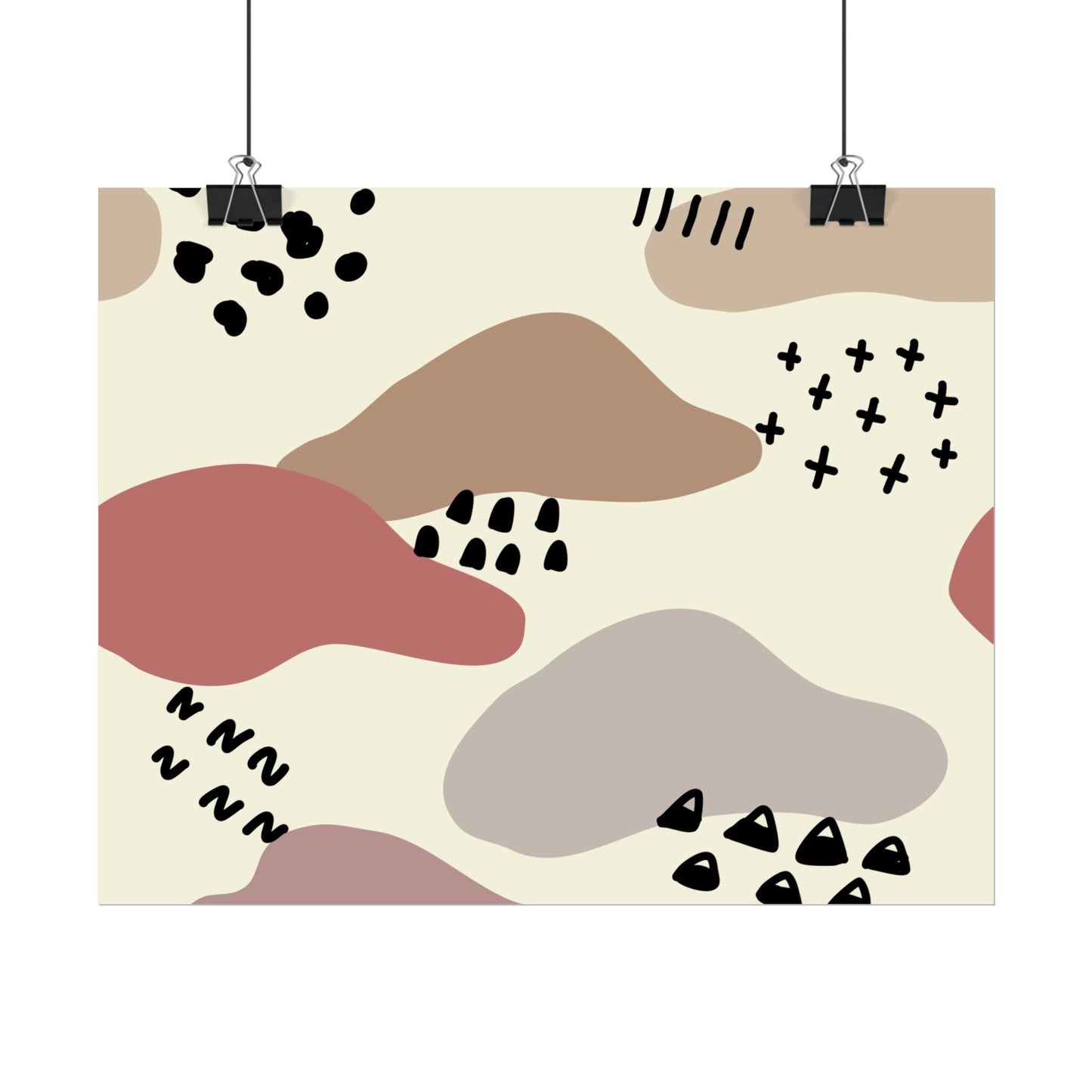 Abstract Shapes Wall Art Poster - Modern Decor for Home & Office