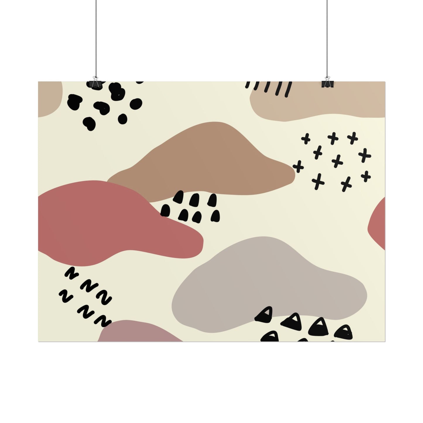 Abstract Shapes Wall Art Poster - Modern Decor for Home & Office