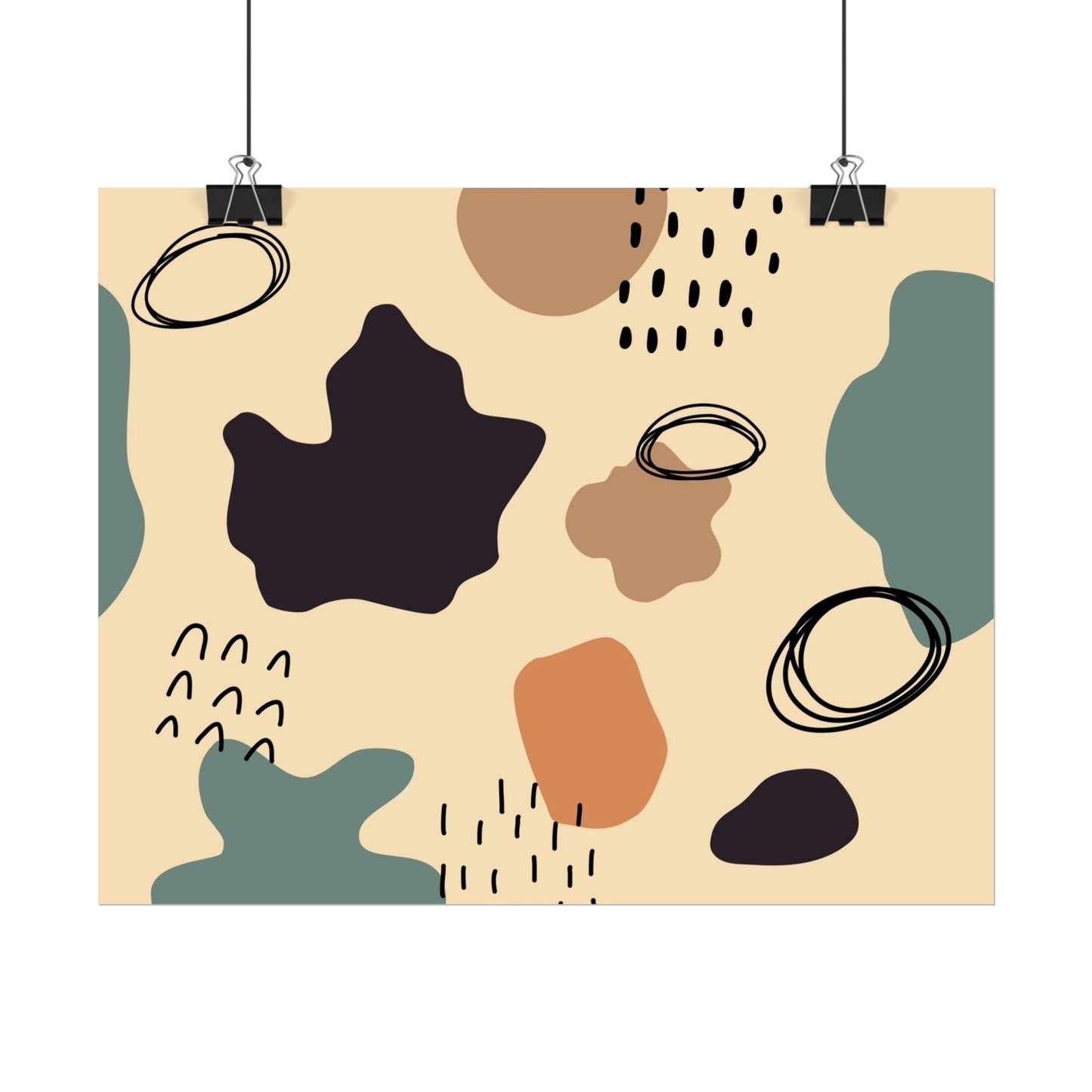 Abstract Shapes Rolled Posters - Modern Wall Art for Home Decor