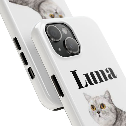 Custom Cat Phone Case featuring "Luna" - Tough & Stylish