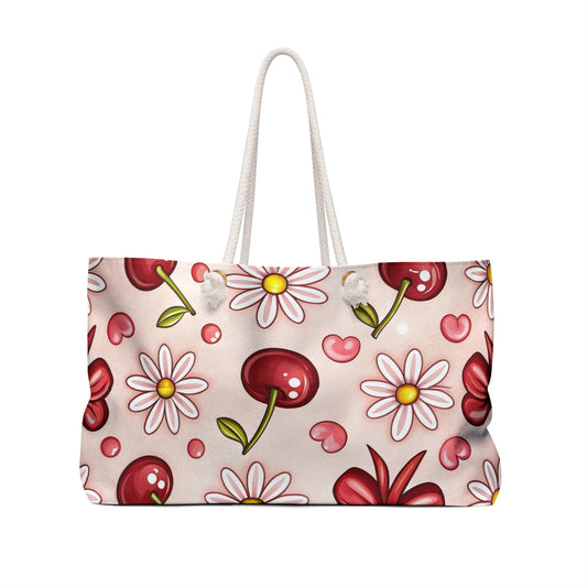 Cherry Blossom Weekender Bag - Stylish Travel Tote for Weekend Getaways