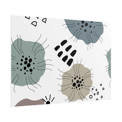 Abstract Floral Rolled Posters - Modern Wall Art for Home Decor