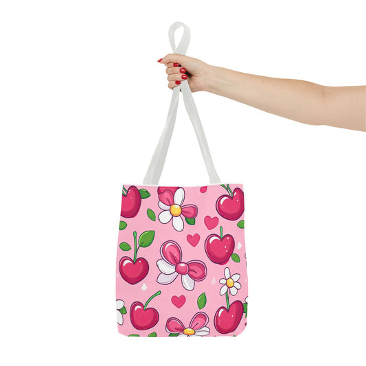 Charming Cherry Blossom Tote Bag - Cute Floral Design for All Occasions