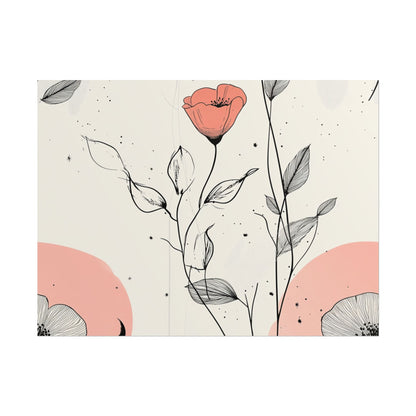 Botanical Floral Wall Art Poster - Elegant Home Decor