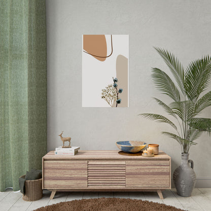 Abstract Floral Rolled Posters - Minimalist Art for Home Decor
