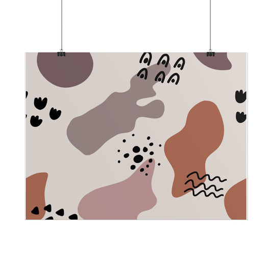Abstract Aesthetic Rolled Posters - Boho Chic Wall Art for Home Decor