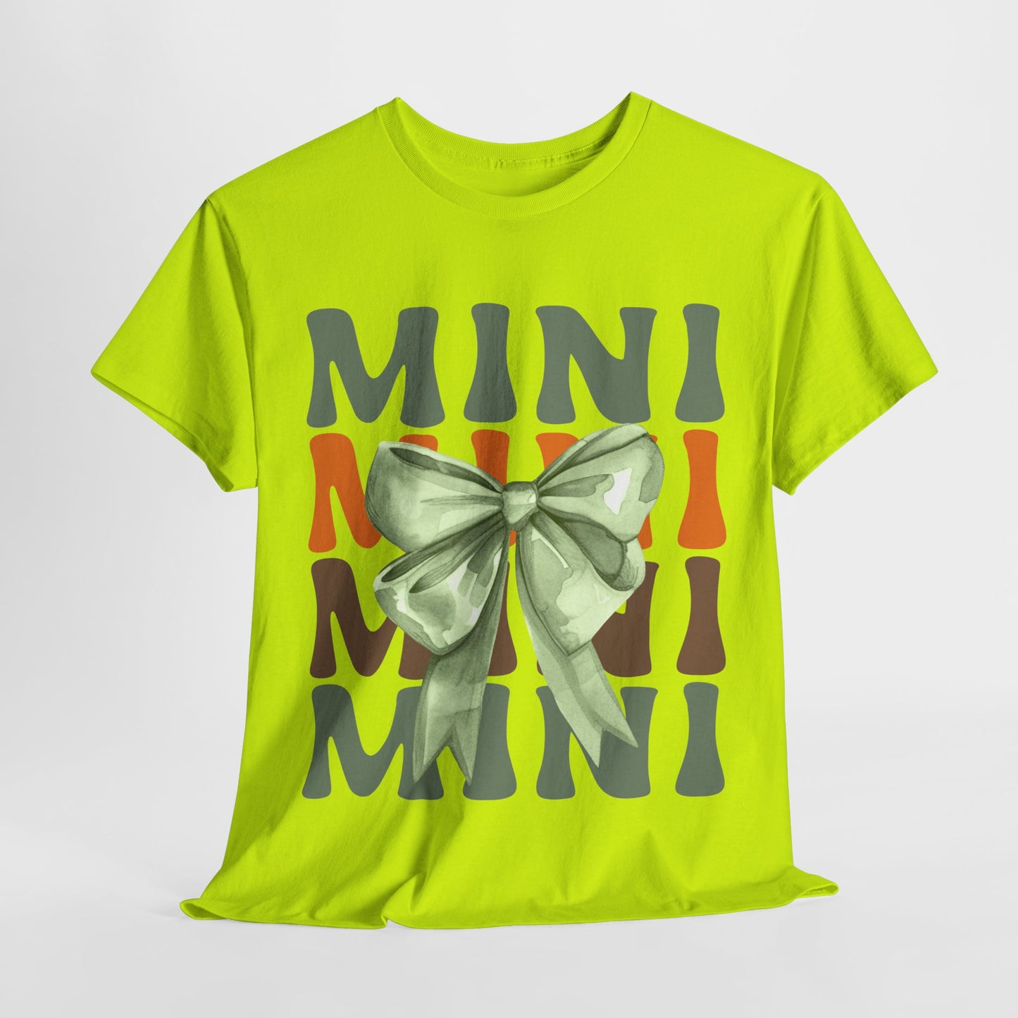 Mini-Themed Cotton Tee with Bow Design