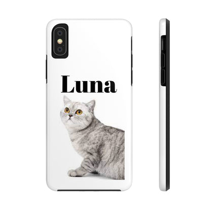 Custom Cat Phone Case featuring "Luna" - Tough & Stylish