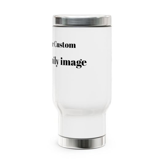 Customizable Stainless Steel Travel Mug with Handle - 14oz