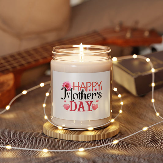 Happy Mother's Day Scented Soy Candle - 9oz Gift for Moms