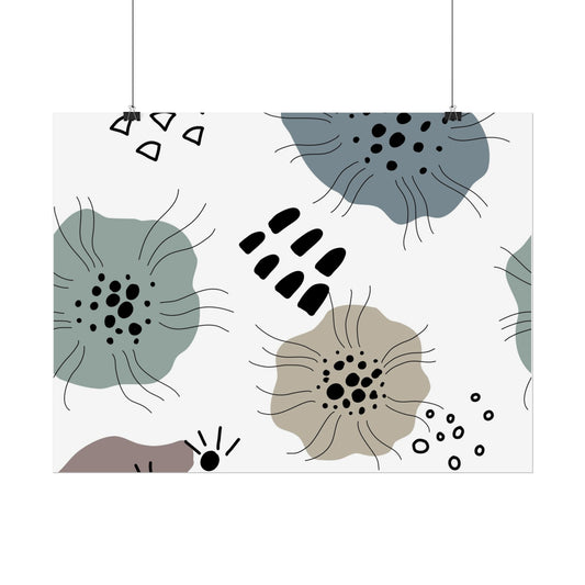 Abstract Floral Rolled Posters - Modern Wall Art for Home Decor