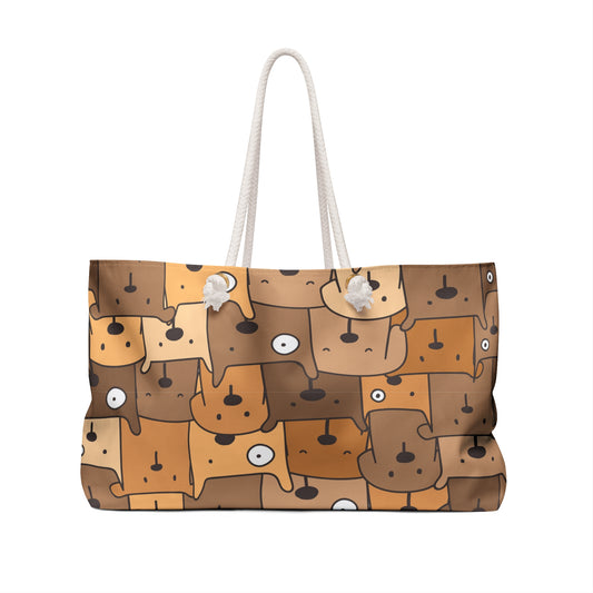 Cute Dog Pattern Weekender Bag - Perfect for Pet Lovers and Travel