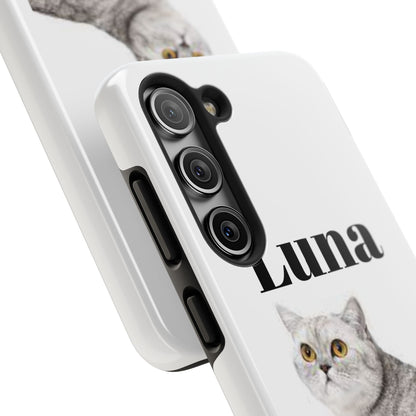 Custom Cat Phone Case featuring "Luna" - Tough & Stylish