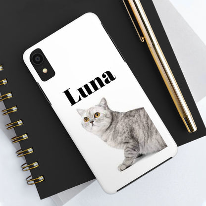 Custom Cat Phone Case featuring "Luna" - Tough & Stylish