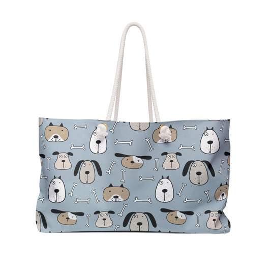 Cute Dog Pattern Weekender Bag - Perfect for Pet Lovers & Travel