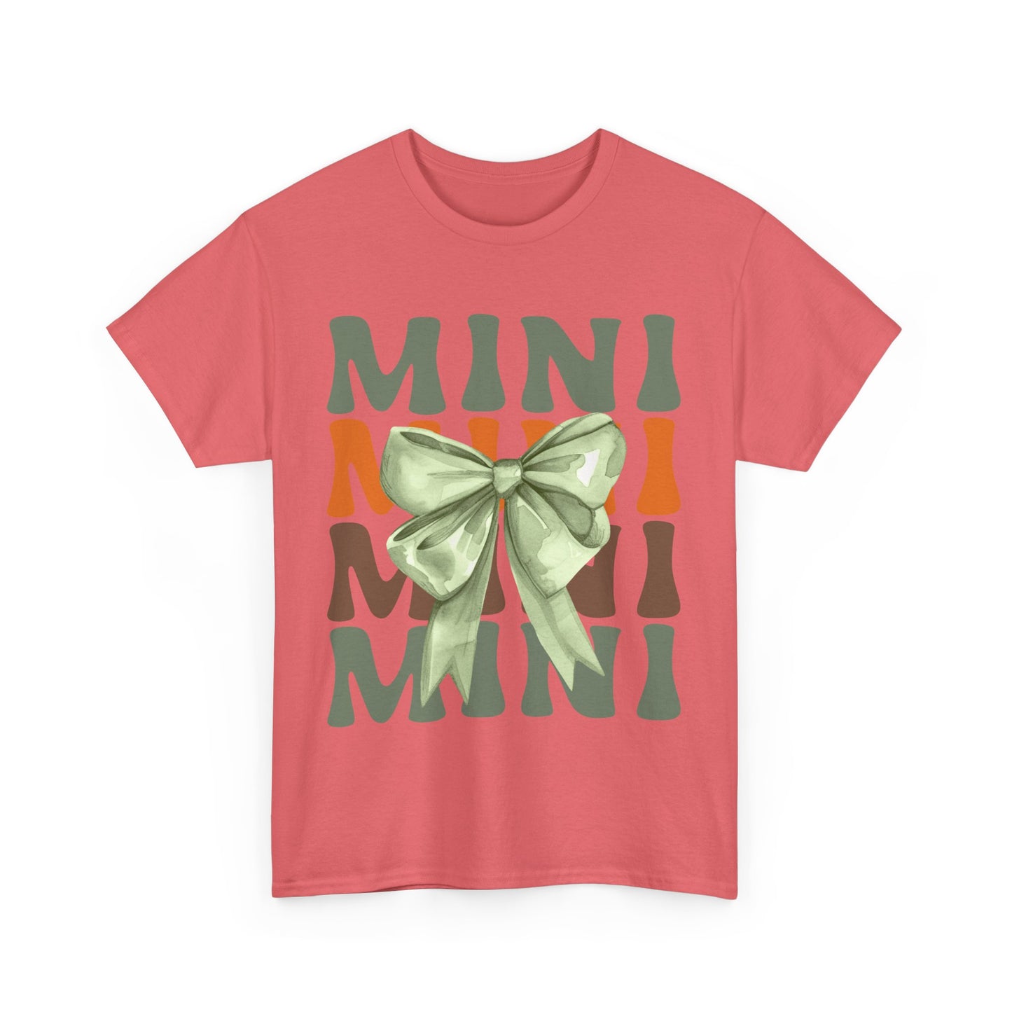 Mini-Themed Cotton Tee with Bow Design