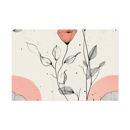 Botanical Floral Wall Art Poster - Elegant Home Decor
