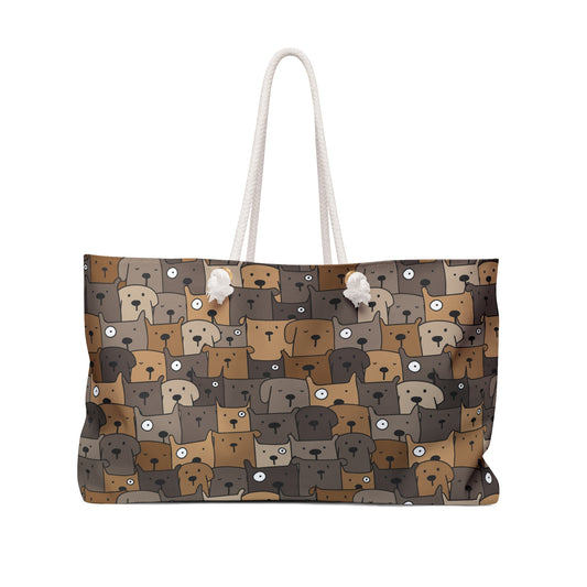 Cute Dog Pattern Weekender Bag - Stylish Tote for Animal Lovers