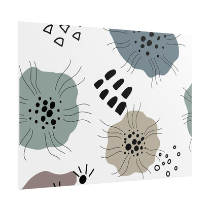 Abstract Floral Rolled Posters - Modern Wall Art for Home Decor