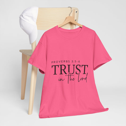 Inspirational Unisex Heavy Cotton Tee - 'Trust in the Lord'
