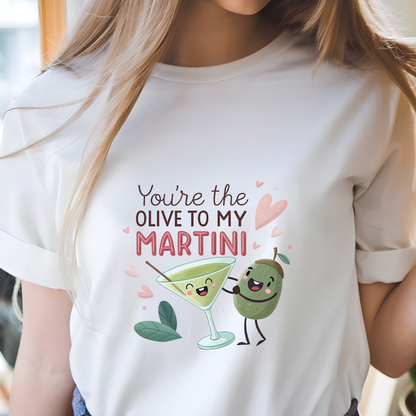 You're The Olive To My Martini Unisex Heavy Cotton Tee - Cute Couple Shirt