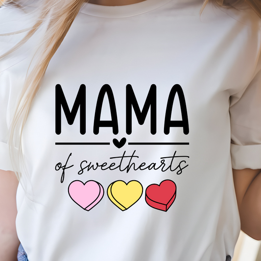Mama of Sweethearts  Cotton Tee - Perfect Gift for Mother's Day!