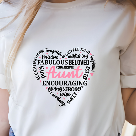 Aunt Love Graphic Tee - Heartfelt Gift for Special Aunts