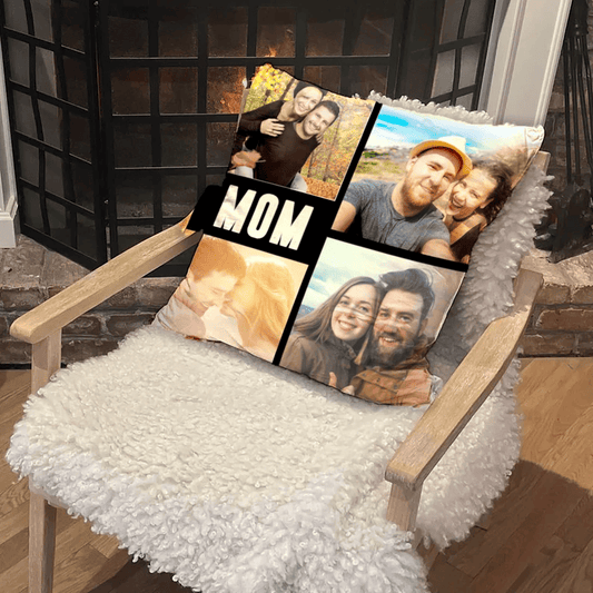 Customizable Square Poly Canvas Pillow - Perfect Mom gift