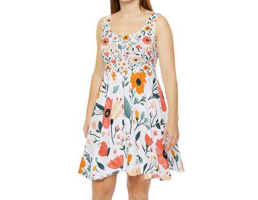 Floral Women's Skater Dress - Perfect for Spring and Summer Celebrations