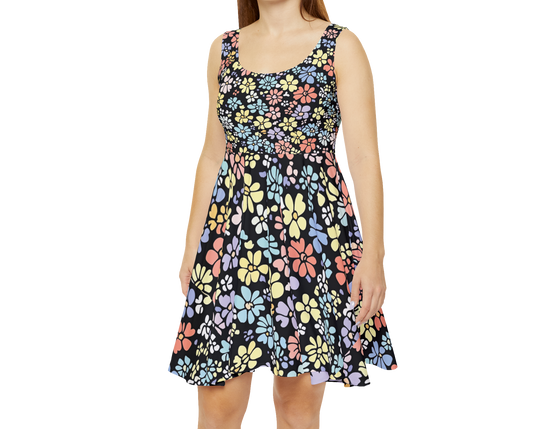 Floral Women's Skater Dress - Perfect for Spring and Summer Celebrations