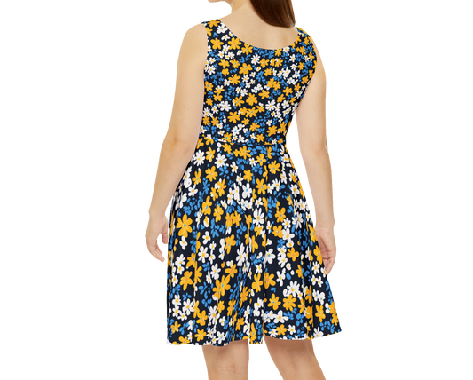 Floral Women's Skater Dress - Perfect for Spring Celebrations