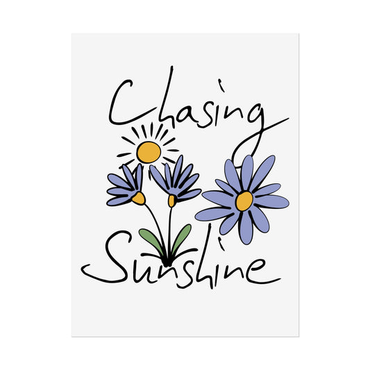 Chasing Sunshine Floral Rolled Posters - Brighten Your Space with Whimsical Decor