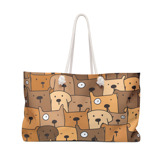 Cute Dog Pattern Weekender Bag - Perfect for Pet Lovers and Travel