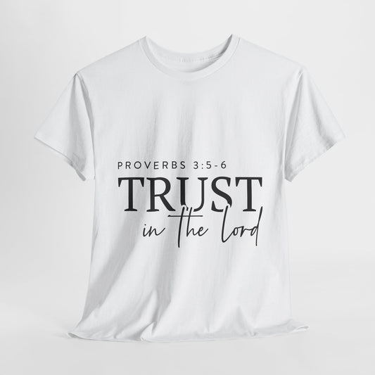 Inspirational Unisex Heavy Cotton Tee - 'Trust in the Lord'