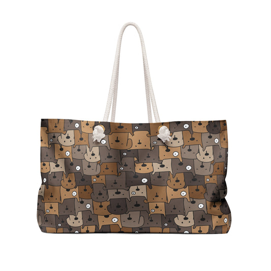 Cute Dog Pattern Weekender Bag - Stylish Tote for Animal Lovers