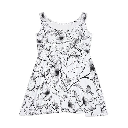 Floral Women's Skater Dress - Elegant Summer Fashion