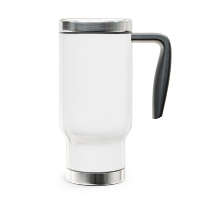 Personalized Stainless Steel Travel Mug - Customizable Handle, 14oz