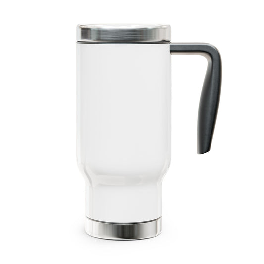 Personalized Stainless Steel Travel Mug - Customizable Handle, 14oz