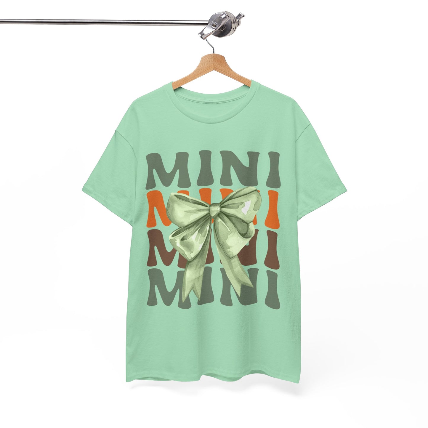 Mini-Themed Cotton Tee with Bow Design