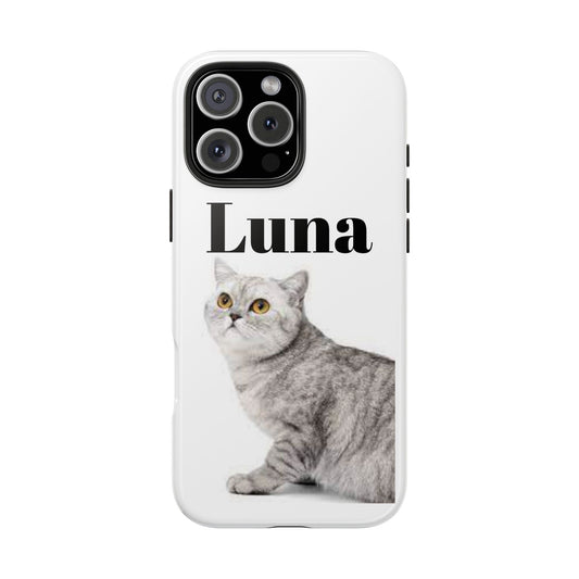 Custom Cat Phone Case featuring "Luna" - Tough & Stylish