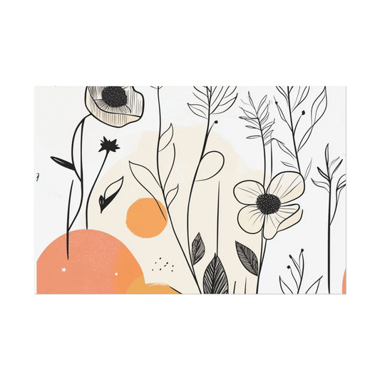 Botanical Floral Wall Art Rolled Posters - Aesthetic Home Decor