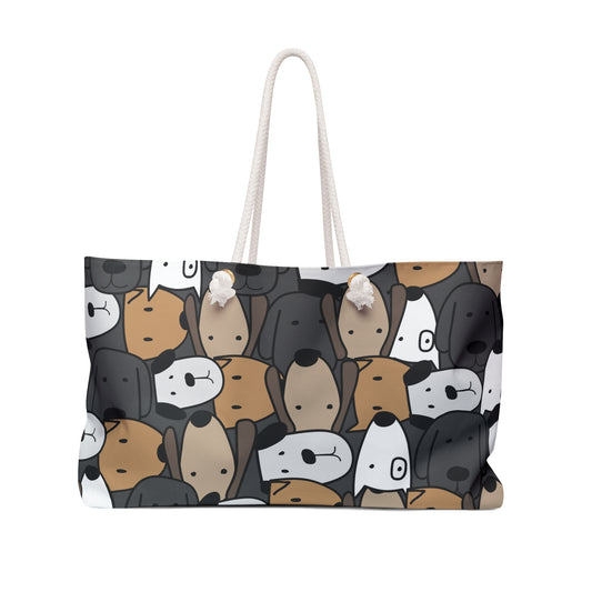 Playful Dog Pattern Weekender Bag - Perfect for Pet Lovers, Travel, and Everyday Use